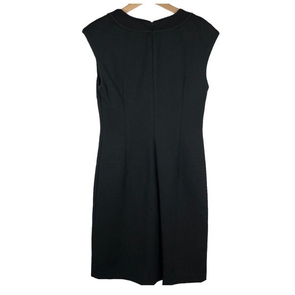 Trina Turk Black Sleeveless Sheath Dress Scoop Neck 4 - Picture 6 of 10